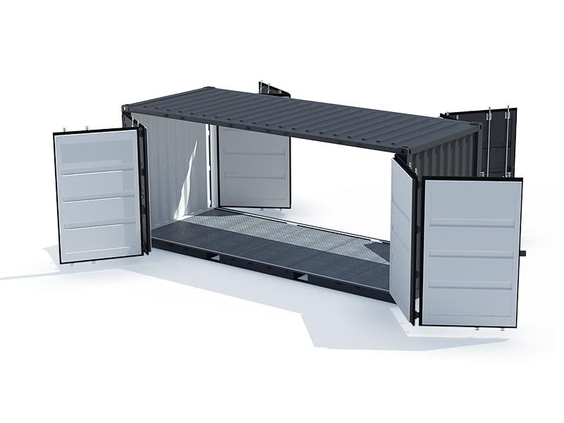 20-FUSS-LAGERCONTAINER MIT OFFENER SEITE UND DOPPELTER TÜR HC – Bild 2